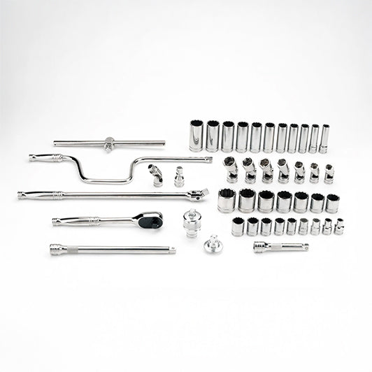 JUEGO SERVICIO GENERAL 44 PZAS 1/2" SAE 6/12 PTAS